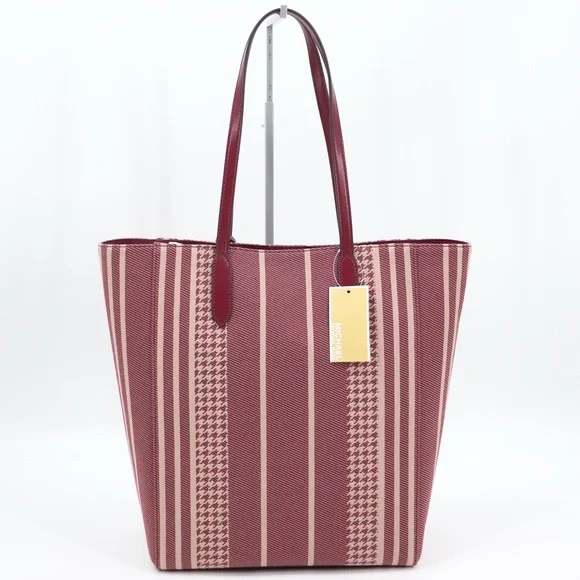 New Michael Kors Sinclair Large North South Shopper Tote Dark Berry Authentic - Picture 6 of 13
